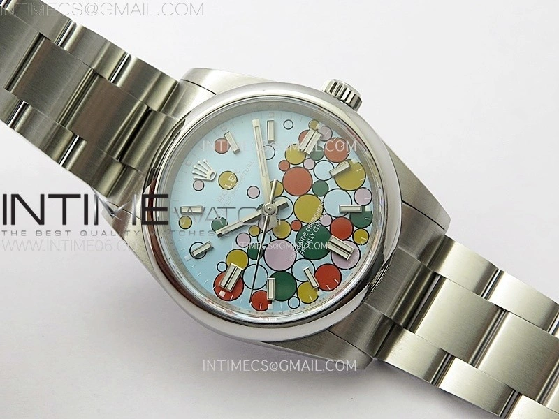 Oyster Perpetual 36mm 126000 GMF Best Turquoise Blue Celebration Motif Dial on SS Bracelet VR3230