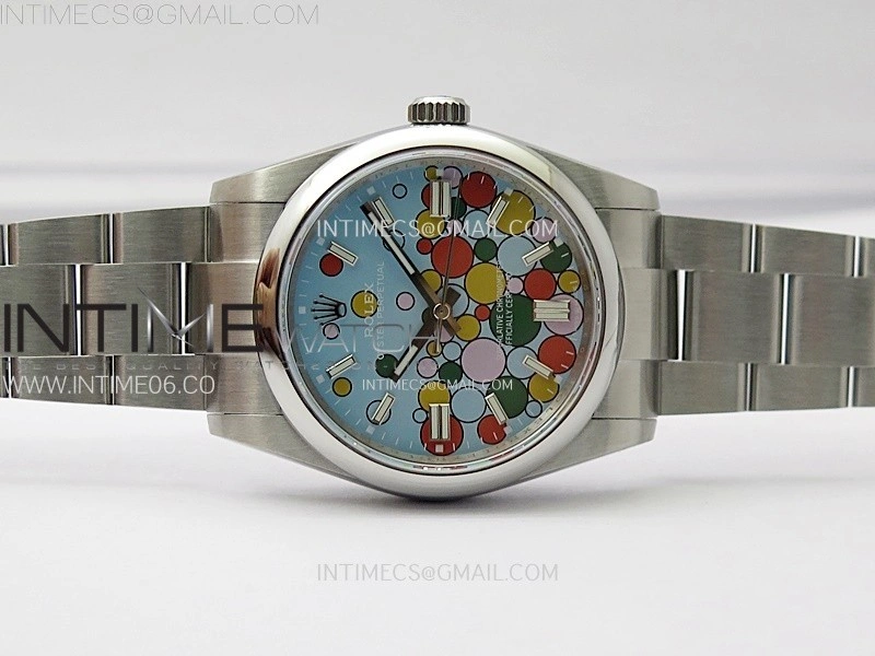 Oyster Perpetual 36mm 126000 GMF Best Turquoise Blue Celebration Motif Dial on SS Bracelet VR3230