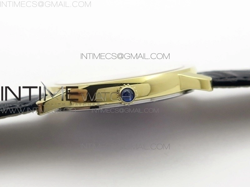 Ronde Solo de Cartier 36mm K11 YG 1:1 Best Edition White Dial on Black croco leather strap Ronda Quartz