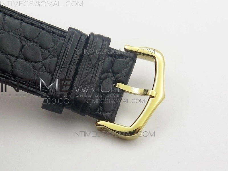 Ronde Solo de Cartier 36mm K11 YG 1:1 Best Edition White Dial on Black croco leather strap Ronda Quartz