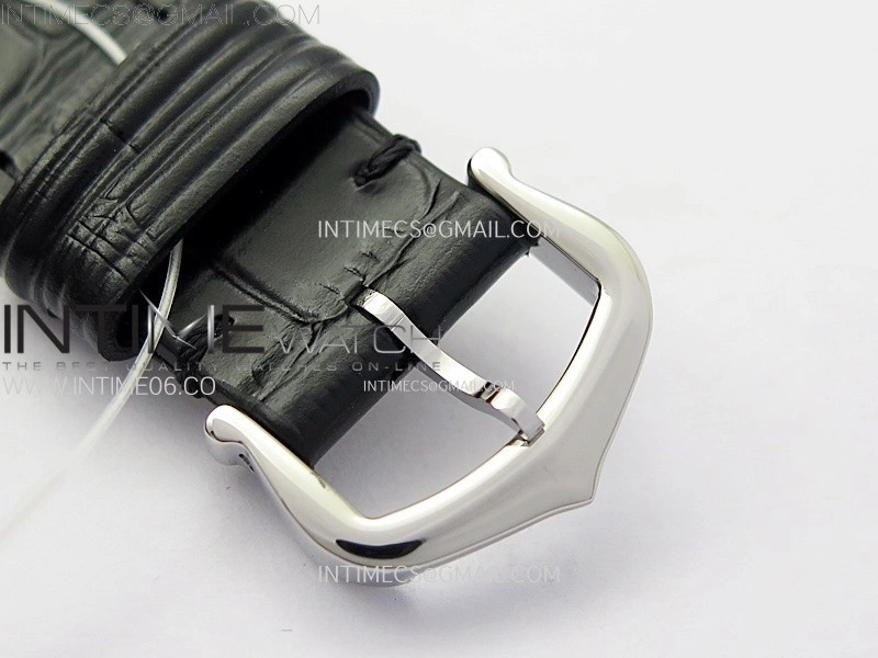 Santos Dumont 38mm SS Diamonds Bezel F1F Best Edition Silver Dial on Black Leather Strap Quartz
