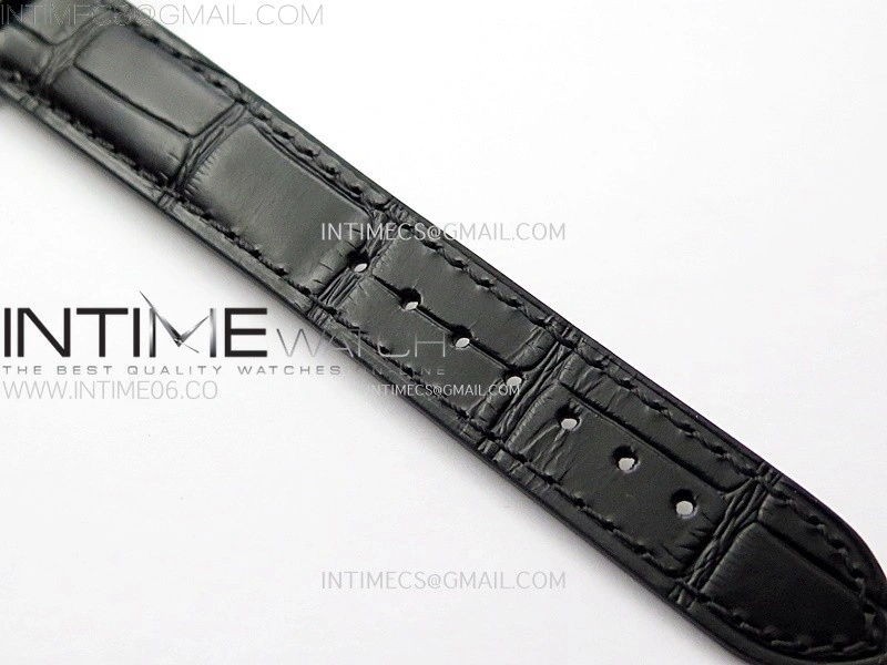 Santos Dumont 38mm SS Diamonds Bezel F1F Best Edition Silver Dial on Black Leather Strap Quartz