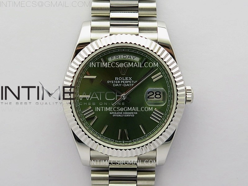 Day Date 228239 40mm KF 1:1 Best Edition Green Dial Roman Markers On President Bracelet SA3255