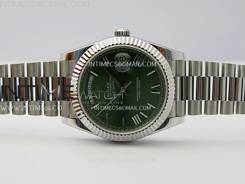 Day Date 228239 40mm KF 1:1 Best Edition Green Dial Roman Markers On President Bracelet SA3255