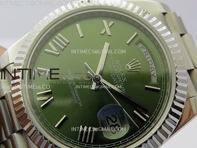 Day Date 228239 40mm KF 1:1 Best Edition Green Dial Roman Markers On President Bracelet SA3255