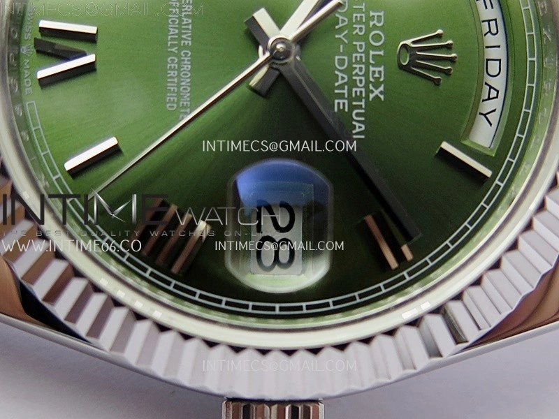 Day Date 228239 40mm KF 1:1 Best Edition Green Dial Roman Markers On President Bracelet SA3255