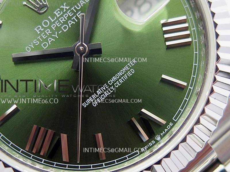 Day Date 228239 40mm KF 1:1 Best Edition Green Dial Roman Markers On President Bracelet SA3255