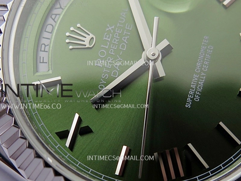 Day Date 228239 40mm KF 1:1 Best Edition Green Dial Roman Markers On President Bracelet SA3255