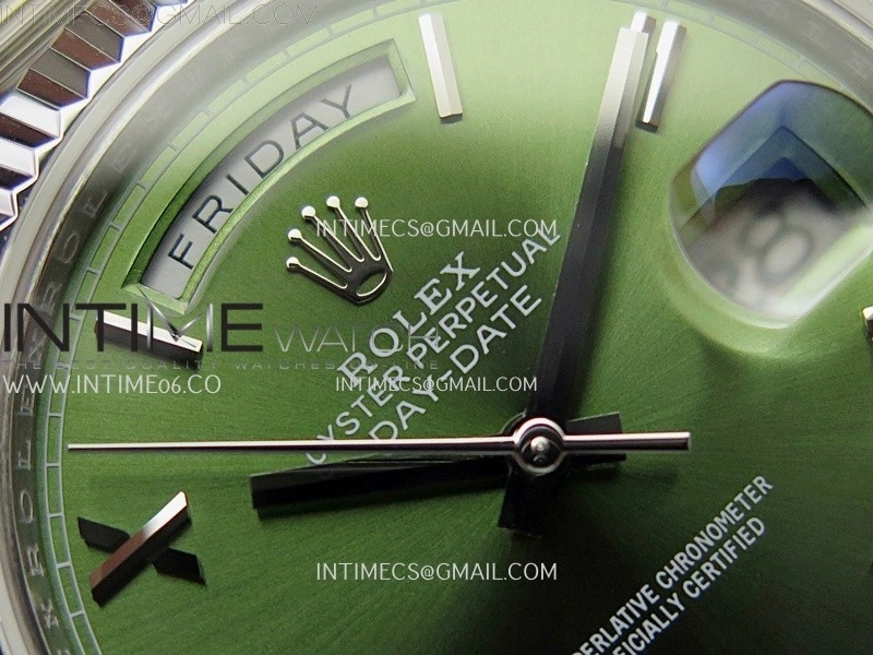 Day Date 228239 40mm KF 1:1 Best Edition Green Dial Roman Markers On President Bracelet SA3255