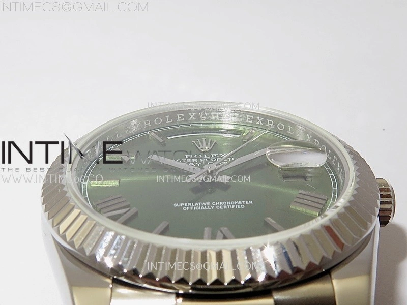Day Date 228239 40mm KF 1:1 Best Edition Green Dial Roman Markers On President Bracelet SA3255
