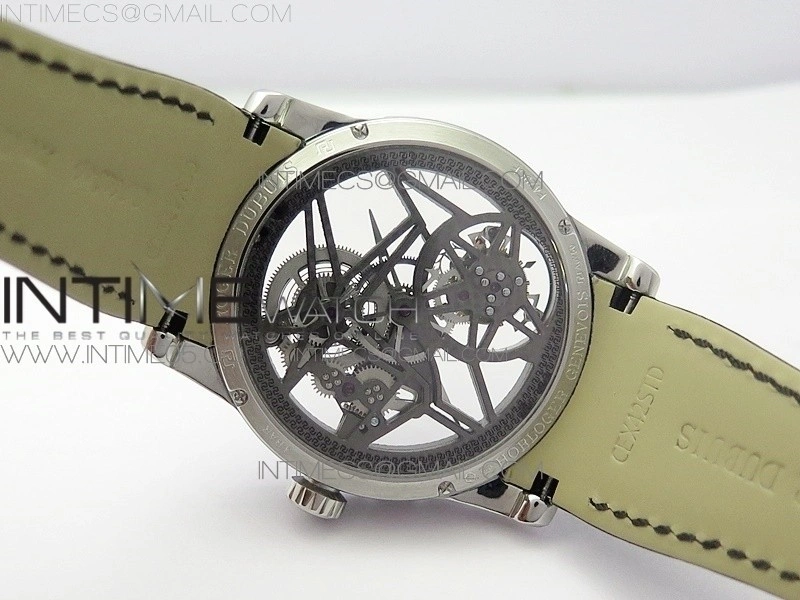 Excalibur Rddbex0393 SS BBR Best Edition Skeleton Dial on Black Leather Strap A2136 Tourbillon V4