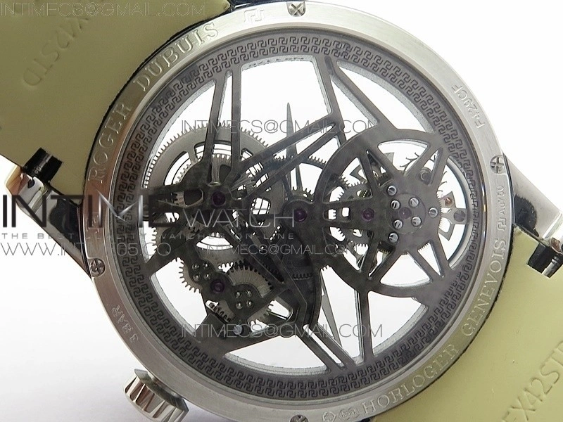 Excalibur Rddbex0393 SS BBR Best Edition Skeleton Dial on Black Leather Strap A2136 Tourbillon V4