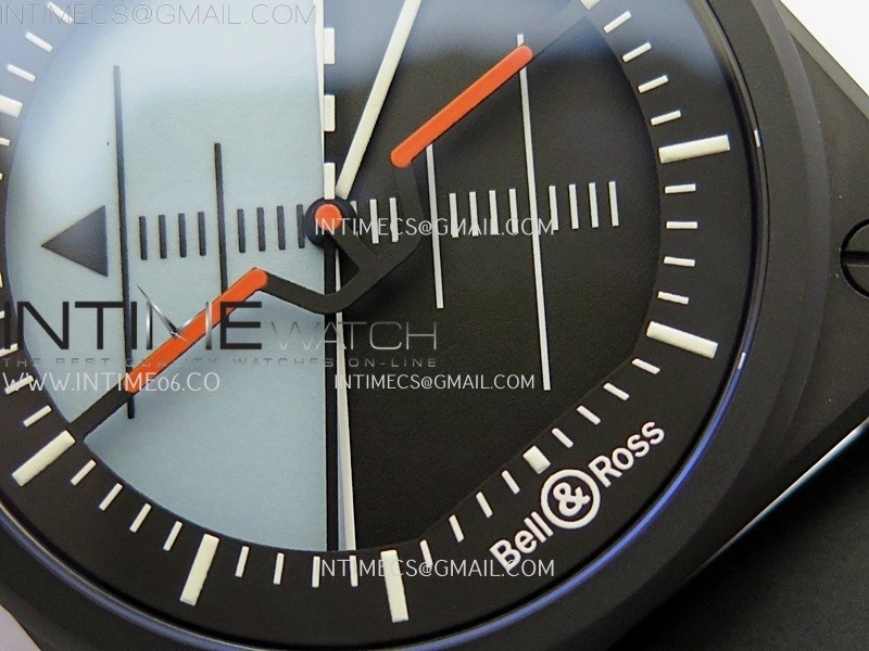 Instruments BR03A Ceramic M+F 1:1 Best Edition Horizon Blue Black Dial on Rubber Strap MIYOTA 9015