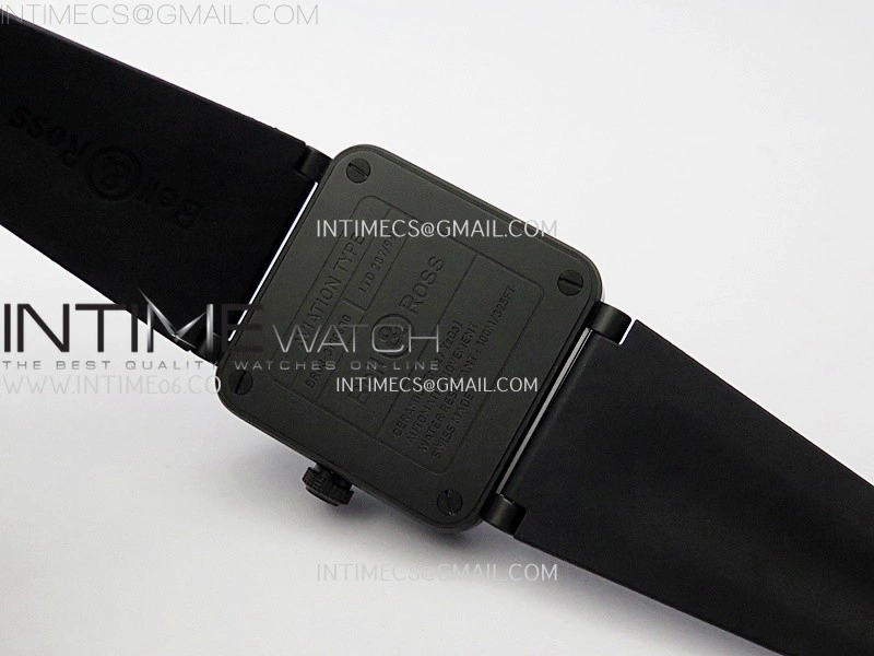 Instruments BR03A Ceramic M+F 1:1 Best Edition Horizon Blue Black Dial on Rubber Strap MIYOTA 9015