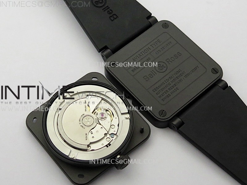 Instruments BR03A Ceramic M+F 1:1 Best Edition Horizon Blue Black Dial on Rubber Strap MIYOTA 9015