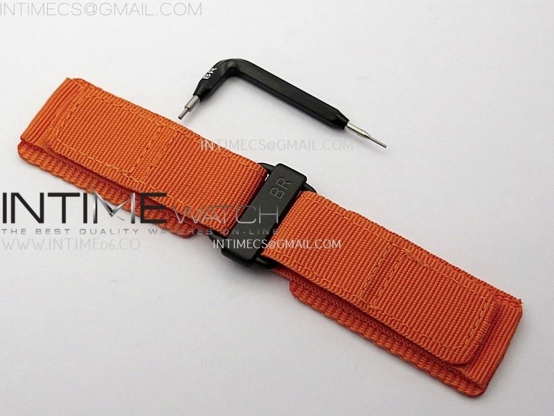 Instruments BR03A Ceramic M+F 1:1 Best Edition Horizon Blue Black Dial on Rubber Strap MIYOTA 9015