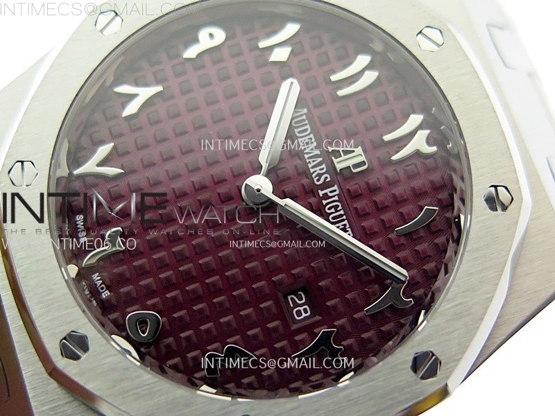 Lady Royal Oak 33mm 67651 SS ZF 1:1 Best Edition Purple Textured Dial on SS Bracelet RONDA Quartz