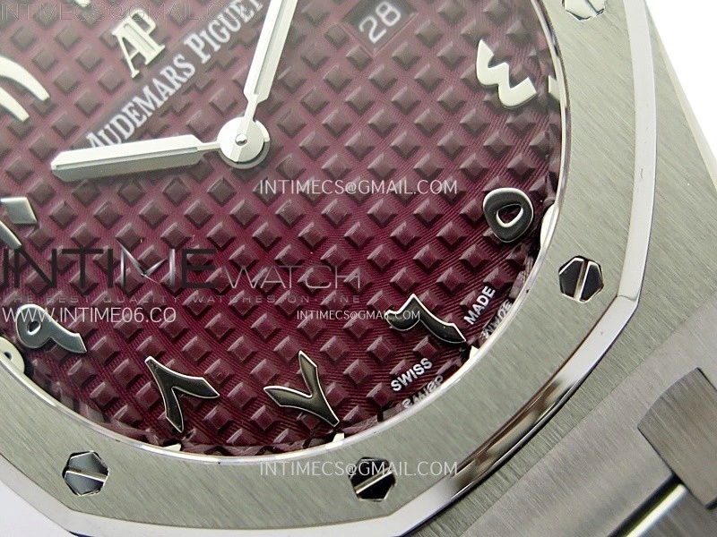 Lady Royal Oak 33mm 67651 SS ZF 1:1 Best Edition Purple Textured Dial on SS Bracelet RONDA Quartz