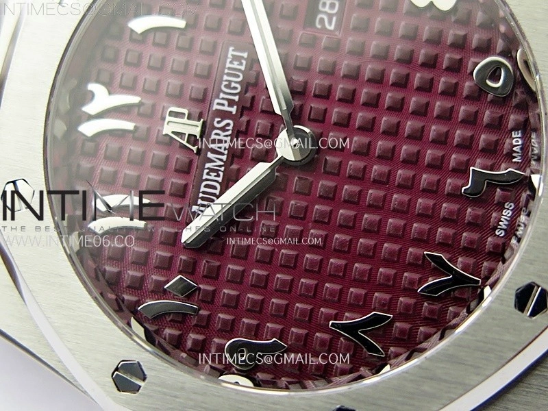 Lady Royal Oak 33mm 67651 SS ZF 1:1 Best Edition Purple Textured Dial on SS Bracelet RONDA Quartz