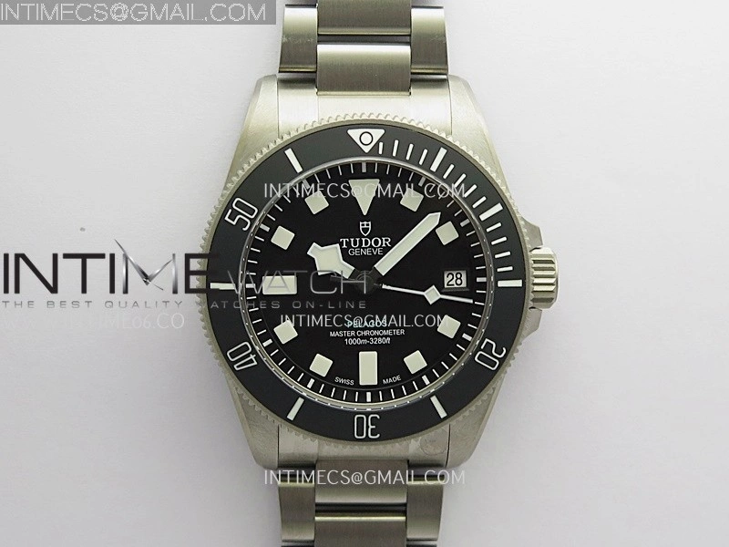 Pelagos M2543C1A 43mm Black Ceramic Ti V2 ZF 1:1 Best Edition Black Dial On Titanium Bracelet A2824