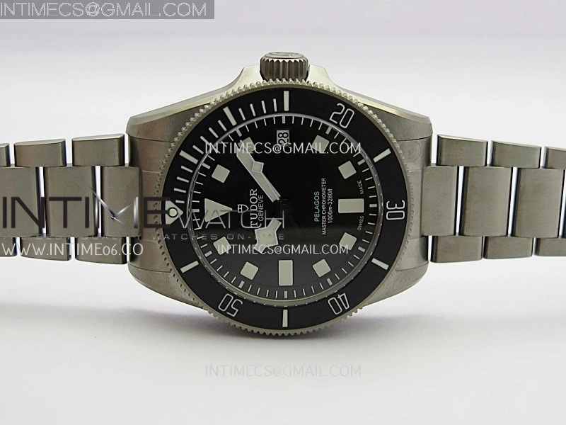 Pelagos M2543C1A 43mm Black Ceramic Ti V2 ZF 1:1 Best Edition Black Dial On Titanium Bracelet A2824