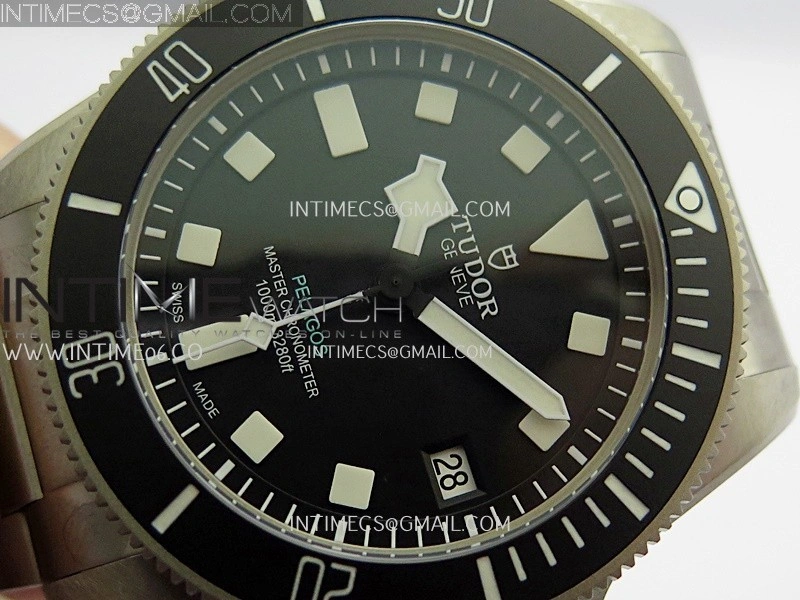 Pelagos M2543C1A 43mm Black Ceramic Ti V2 ZF 1:1 Best Edition Black Dial On Titanium Bracelet A2824