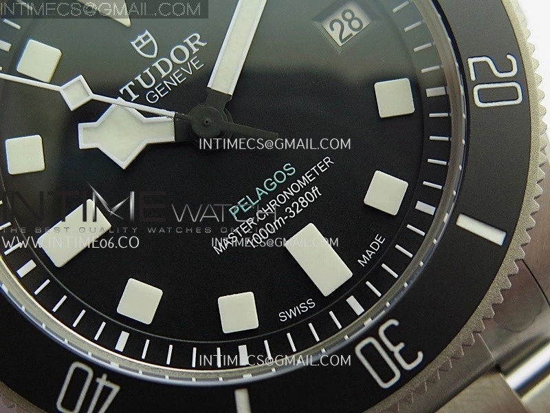 Pelagos M2543C1A 43mm Black Ceramic Ti V2 ZF 1:1 Best Edition Black Dial On Titanium Bracelet A2824