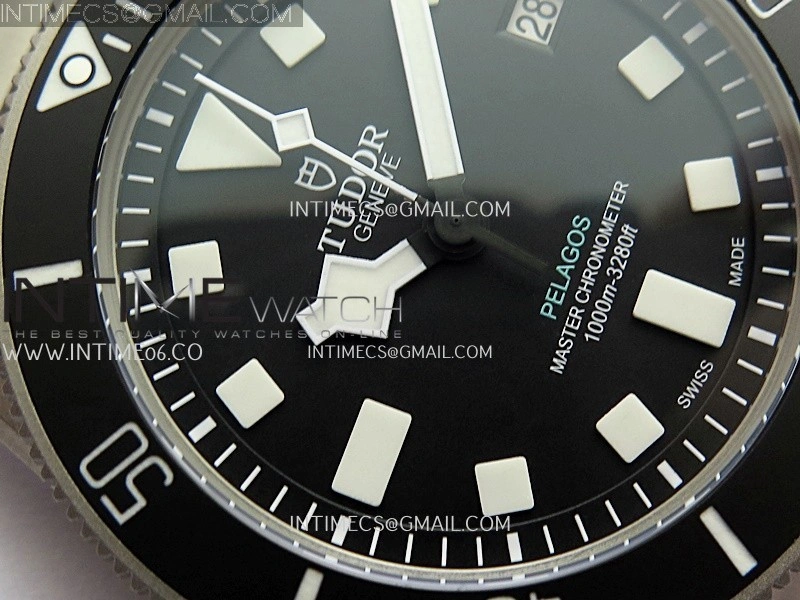 Pelagos M2543C1A 43mm Black Ceramic Ti V2 ZF 1:1 Best Edition Black Dial On Titanium Bracelet A2824
