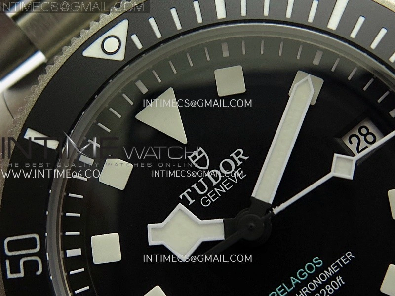 Pelagos M2543C1A 43mm Black Ceramic Ti V2 ZF 1:1 Best Edition Black Dial On Titanium Bracelet A2824