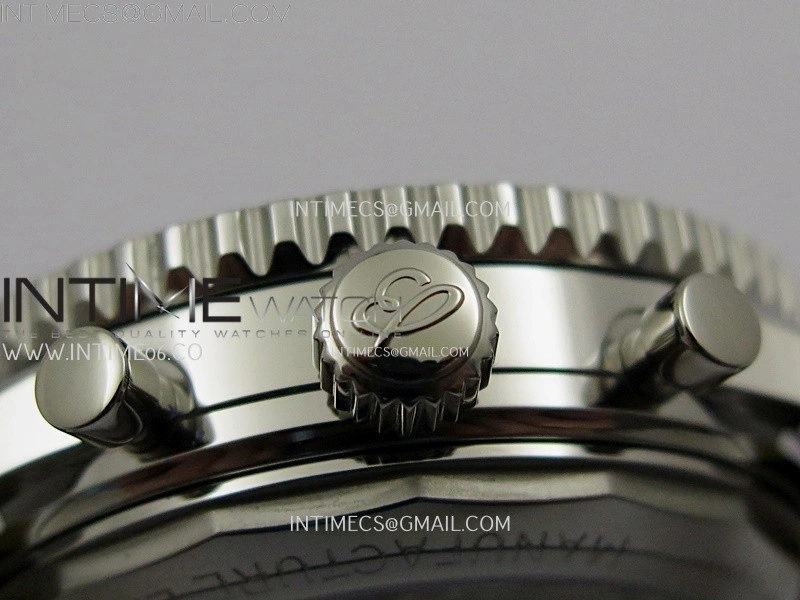 Navitimer B01 43mm SS B50 Best Edition Ice Blue Dial Black Subdial On Black Leather Strap A7750