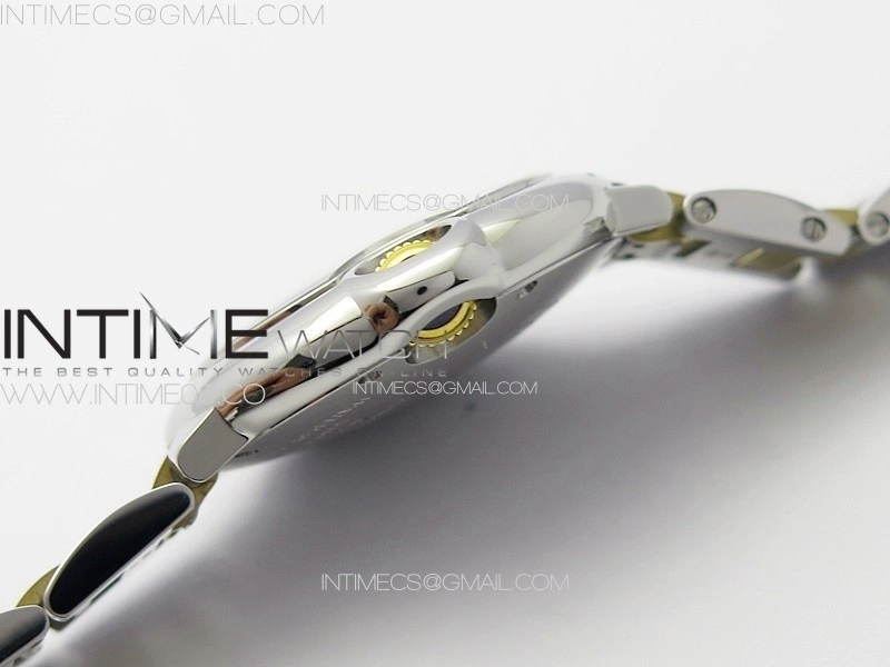 Ballon Bleu 33mm SS YG 3KF 1:1 Best Edition White Textured Dia Markers Dial on SS Bracelet A076
