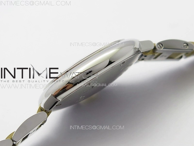 Ballon Bleu 33mm SS YG 3KF 1:1 Best Edition White Textured Dia Markers Dial on SS Bracelet A076