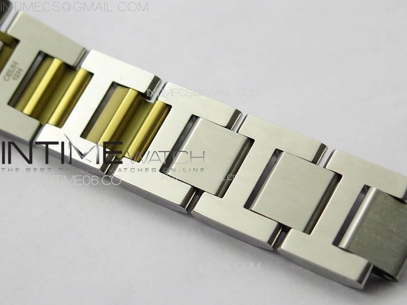 Ballon Bleu 33mm SS YG 3KF 1:1 Best Edition White Textured Dia Markers Dial on SS Bracelet A076