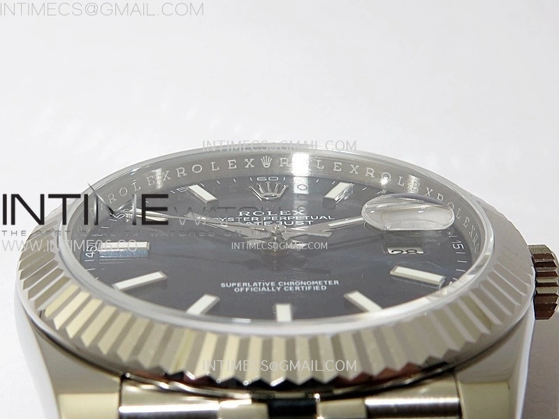 DateJust 41mm 126334 904 SS ARF 1:1 Best Edition Blue Dial Sticks Markers on Jubilee Bracelet SH3235