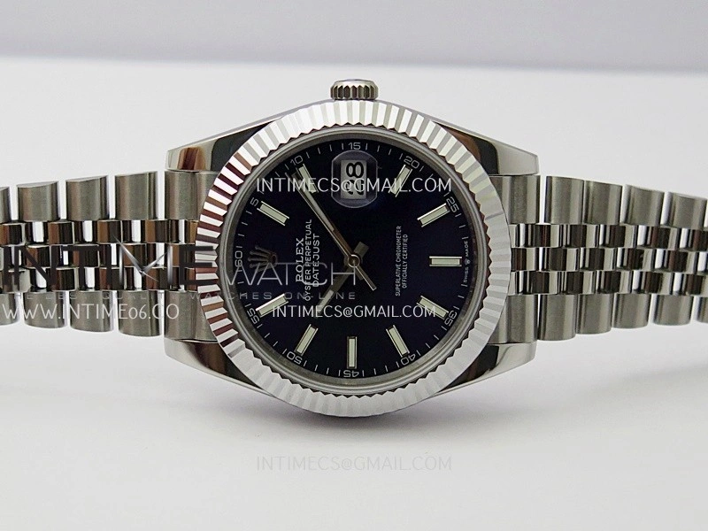 DateJust 41mm 126334 904 SS QF V2 1:1 Best Edition Blue Dial Stick Marker On Jubilee Bracelet SH3235