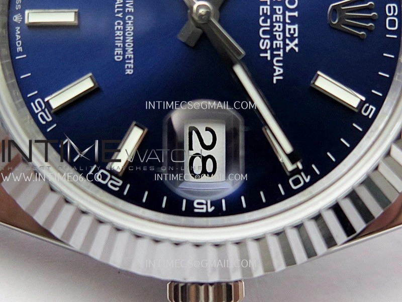 DateJust 41mm 126334 904 SS QF V2 1:1 Best Edition Blue Dial Stick Marker On Jubilee Bracelet SH3235