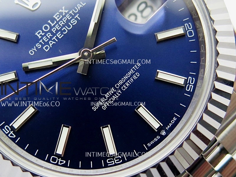 DateJust 41mm 126334 904 SS QF V2 1:1 Best Edition Blue Dial Stick Marker On Jubilee Bracelet SH3235