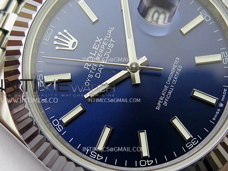 DateJust 41mm 126334 904 SS QF V2 1:1 Best Edition Blue Dial Stick Marker On Jubilee Bracelet SH3235