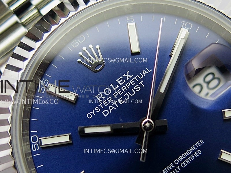 DateJust 41mm 126334 904 SS QF V2 1:1 Best Edition Blue Dial Stick Marker On Jubilee Bracelet SH3235