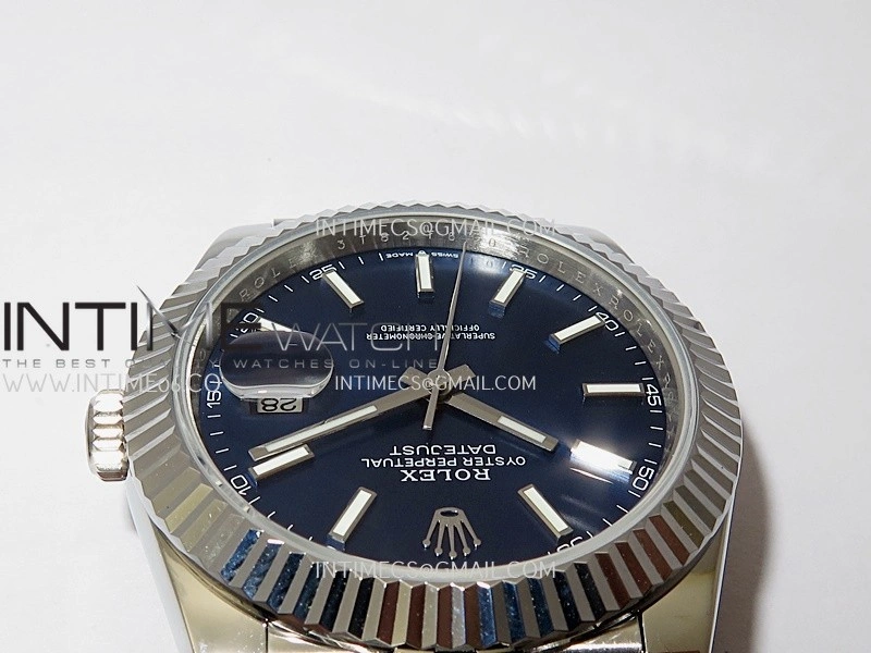 DateJust 41mm 126334 904 SS QF V2 1:1 Best Edition Blue Dial Stick Marker On Jubilee Bracelet SH3235