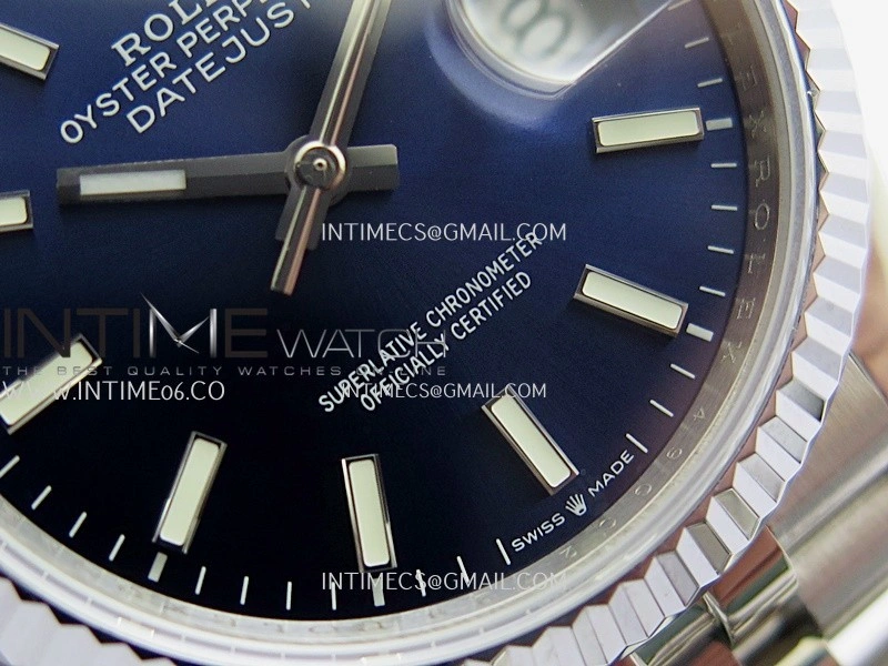 DateJust 36mm 126234 904 SS V2 QF 1:1 Best Edition Blue Dial Stick Marker On Jubilee Bracelet SH3235
