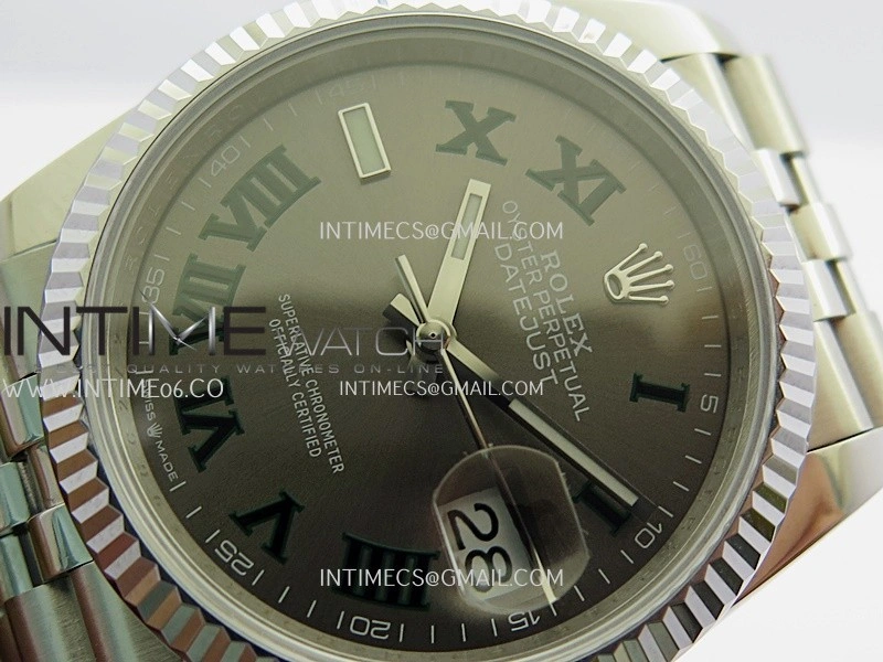 DateJust 36mm 126234 904 SS V2 QF 1:1 Best Edition Gray Dial Roman Marker On Jubilee Bracelet SH3235
