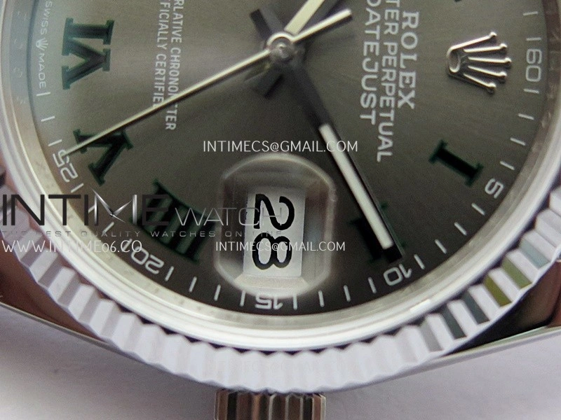 DateJust 36mm 126234 904 SS V2 QF 1:1 Best Edition Gray Dial Roman Marker On Jubilee Bracelet SH3235