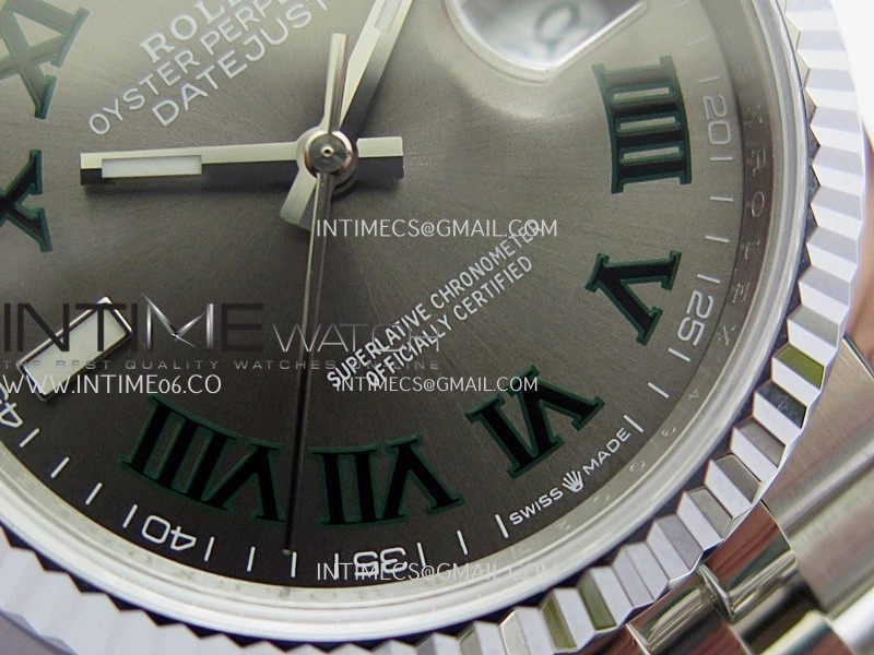DateJust 36mm 126234 904 SS V2 QF 1:1 Best Edition Gray Dial Roman Marker On Jubilee Bracelet SH3235