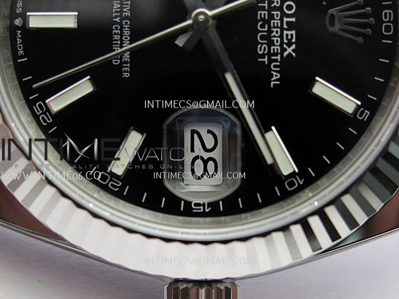 DateJust 126334 904L SS ERF 1:1 Best Edition Black Dial Stick Marker On Jubilee Bracelet SH3235
