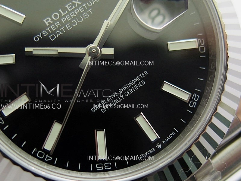 DateJust 126334 904L SS ERF 1:1 Best Edition Black Dial Stick Marker On Jubilee Bracelet SH3235