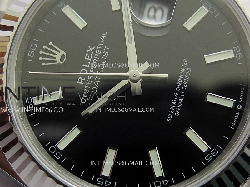 DateJust 126334 904L SS ERF 1:1 Best Edition Black Dial Stick Marker On Jubilee Bracelet SH3235