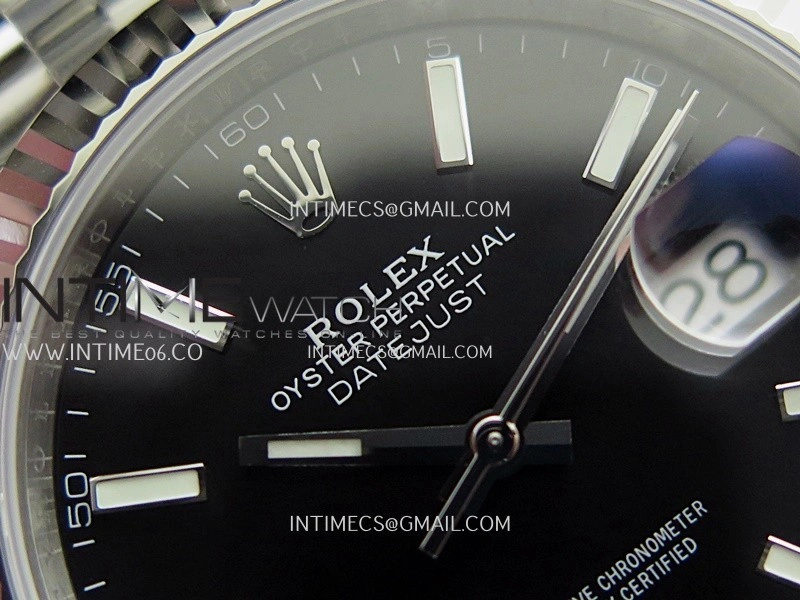 DateJust 126334 904L SS ERF 1:1 Best Edition Black Dial Stick Marker On Jubilee Bracelet SH3235