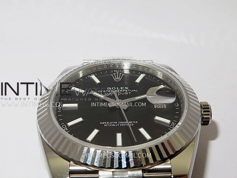 DateJust 126334 904L SS ERF 1:1 Best Edition Black Dial Stick Marker On Jubilee Bracelet SH3235
