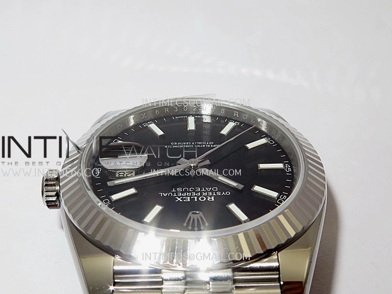 DateJust 126334 904L SS ERF 1:1 Best Edition Black Dial Stick Marker On Jubilee Bracelet SH3235